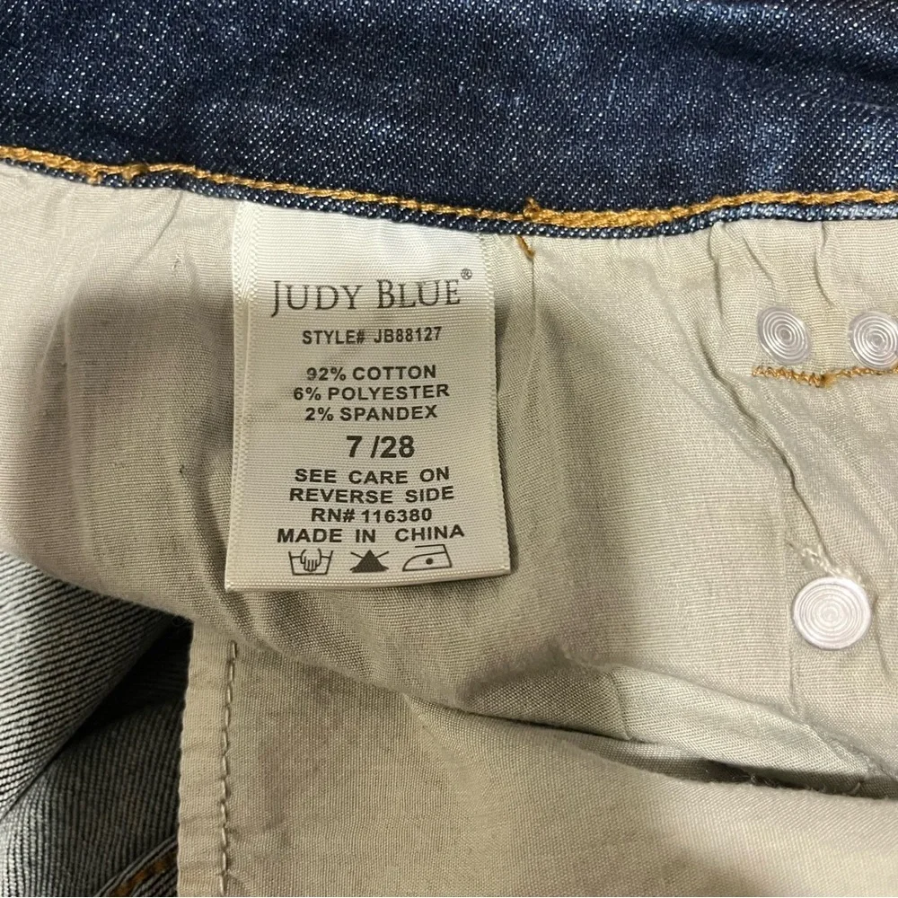 Judy Blue Center Stage High Rise Straight Leg Cropped Jeans Size 7/28 JB88127 - Picture 7 of 8